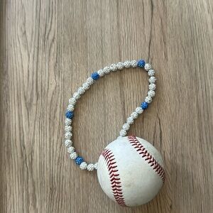 Baseball bling necklace
